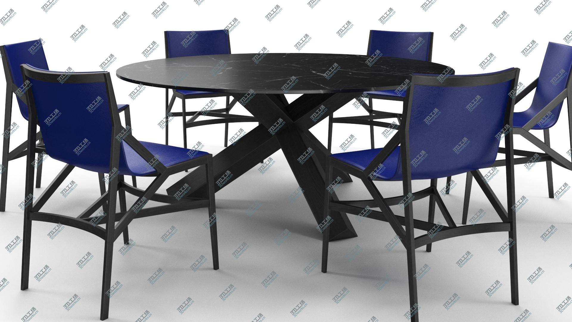 images/goods_img/2021040233/3D Cassina Dining Table Chair Set Black Marble Blue/5.jpg